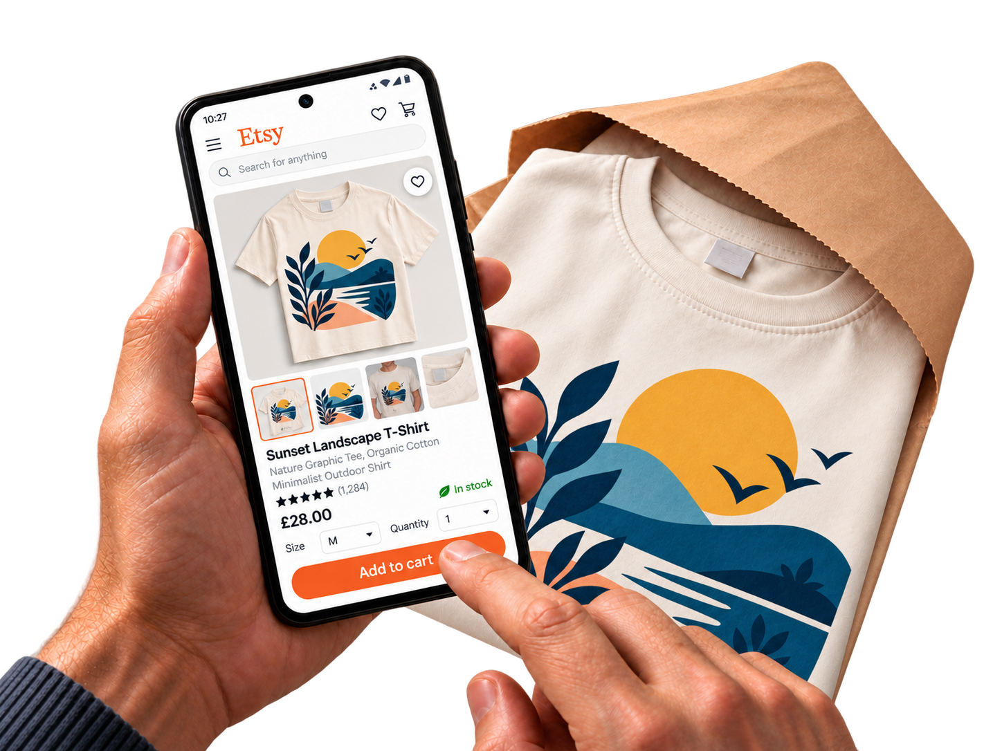 Etsy shop connected to print on demand fulfilment