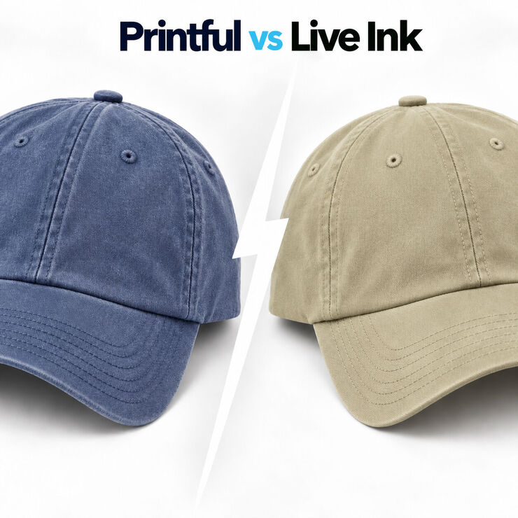 Printful Vs Live Ink Print On Demand UK