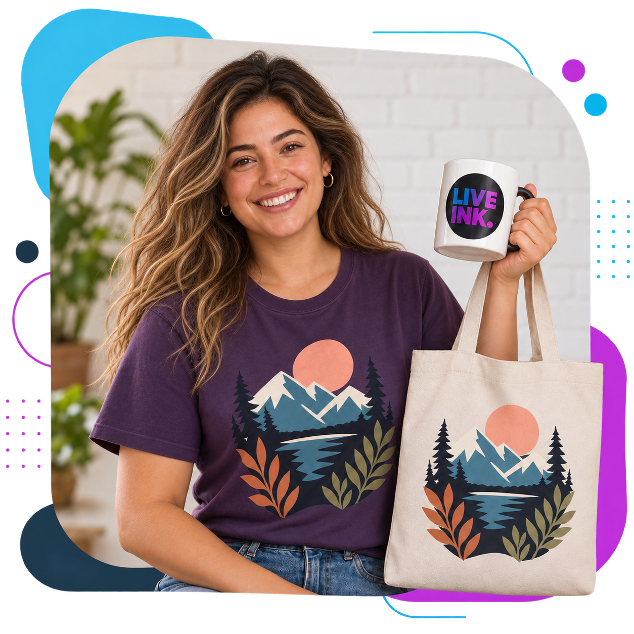 Shopify print on demand UK — organic garments printed by Live Ink