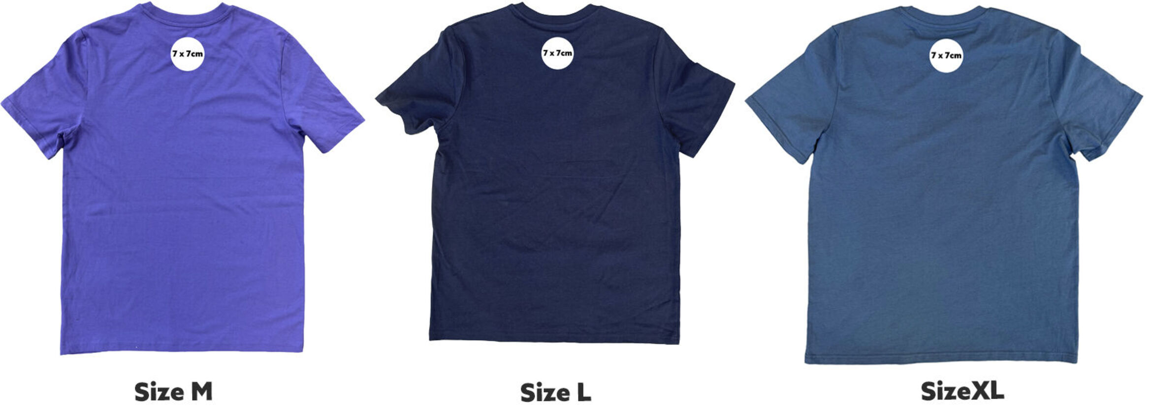 t-shirt print size back nape