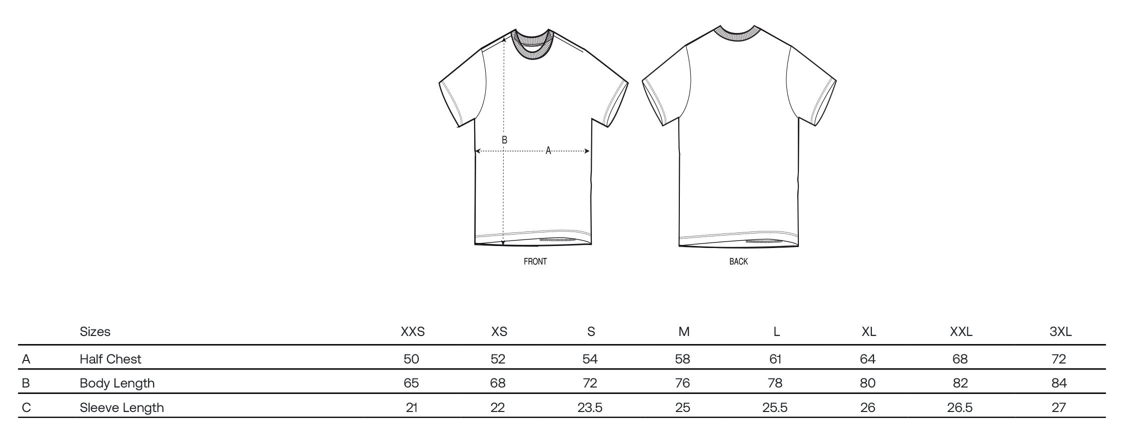 freestyler vintage size guide