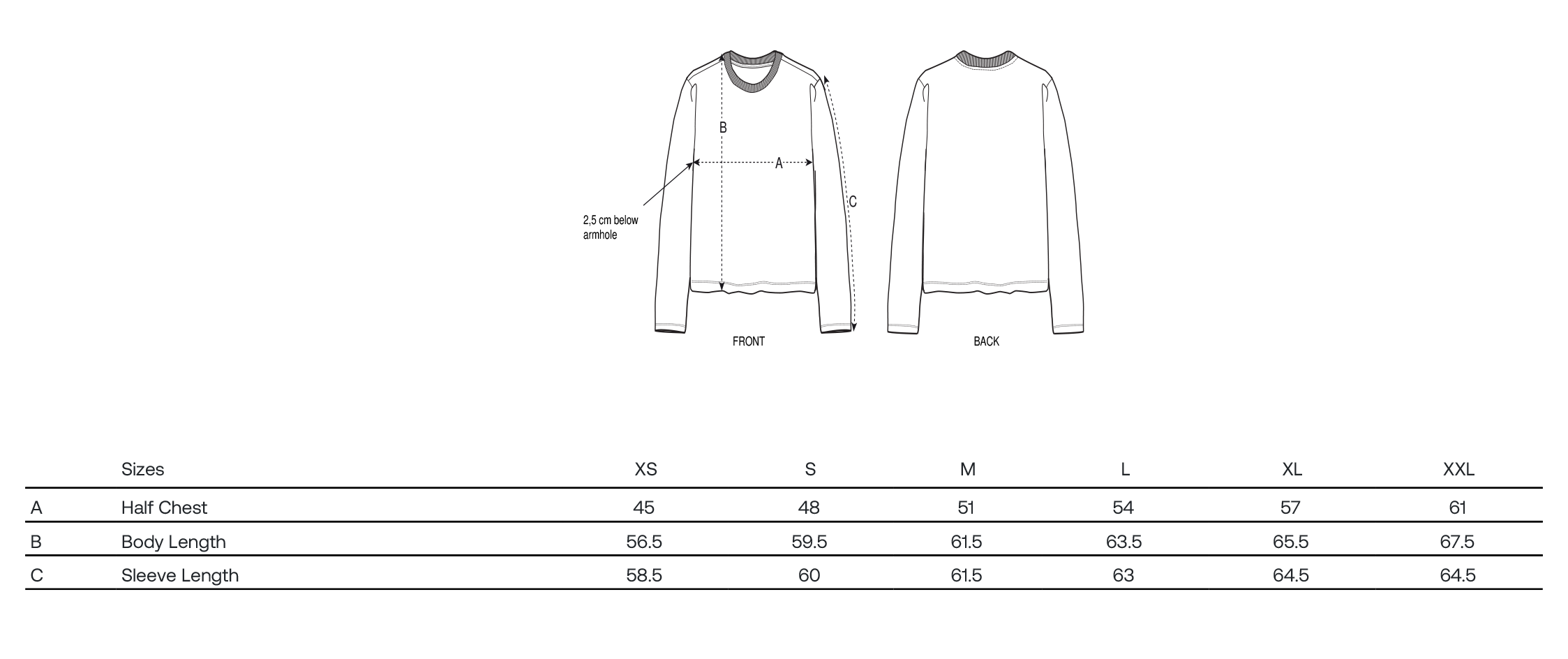 muser size guide