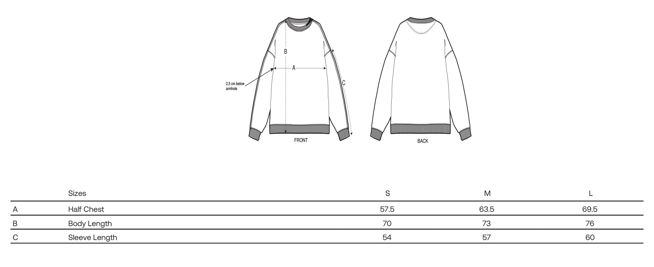 PALOMA SIZE GUIDE